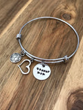 Soccer Mom Bracelet Jewelry Gift Player Team Life Quote Hand Stamped Adjustable Bangle Custom Personalized