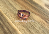 Custom Hand Stamped Copper Wrap Ring