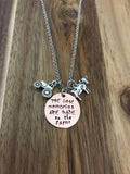 Tractor Cow farm necklace The best memories are made on the farm jewelry