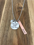 Your first breath took mine away Personalized Necklace Custom New Baby Child Mom Mother Baby Name Feet Hand Stamped Jewelry Gift