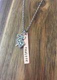 Realtor Necklace Jewelry Gift For Sale Sold Sign Home Real Estate Agent Crye-Leike Century 21 ReMax Keller Williams Hand Stamped Custom