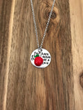 Teacher Necklace Jewelry Apple Gift Teachers plant seeds that last a lifetime Hand Stamped Metal Quote Saying