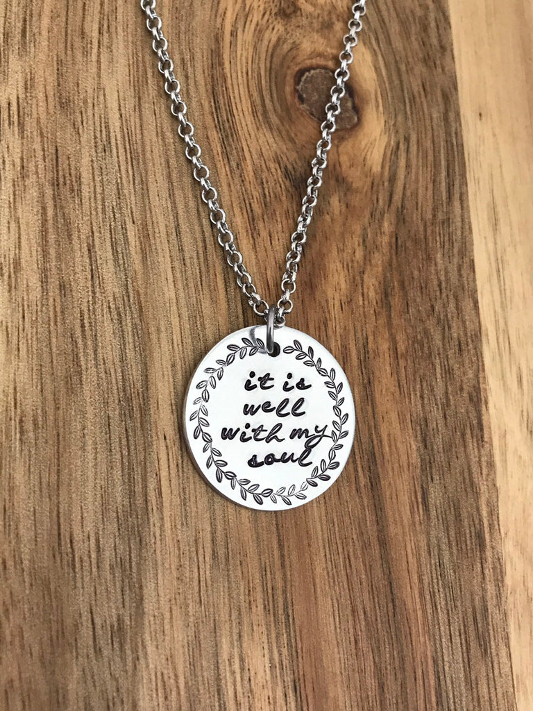 It is Well With My Soul Necklace Life's Purpose Gift Motivational Necklace  Inspirational Jewelry My Soul Jewelry-find Yourself-i/b/h 