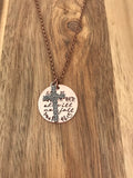 Psalm 46:5 Necklace God Is Within Her She Will Not Fall Cross Copper Bible Verse Christian Gift Scripture God Hand Stamped Jewelry