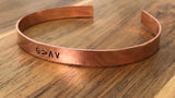 God Is Greater Than The Highs And Lows Bracelet Jewelry Thin Copper Cuff Christian Gift Daily Reminder Inspirational Hand Stamped Code