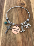 Proverbs 21:31 Bracelet Jewelry Bible Verse Scripture Christian Gift Copper Cross Turquoise Cowboy Boot Horse Lover Equestrian Hand Stamped