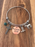Proverbs 21:31 Bracelet Jewelry Bible Verse Scripture Christian Gift Copper Cross Turquoise Cowboy Boot Horse Lover Equestrian Hand Stamped