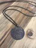 Psalm 139:14 Necklace Jewelry Fearfully And Wonderfully Made Christian Gift Vintage Brass Handstamped Bible Verse Scripture