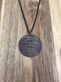 Psalm 139:14 Necklace Jewelry Fearfully And Wonderfully Made Christian Gift Vintage Brass Handstamped Bible Verse Scripture