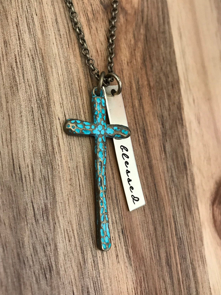 Personalized Men's Bronze Cross Necklace - Lincoln Necklace | PTW  Inspiration