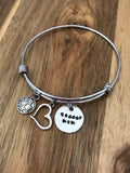 Soccer Mom Bracelet Jewelry Gift Player Team Life Quote Hand Stamped Adjustable Bangle Custom Personalized
