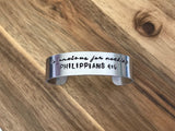 Philippians 4:6 Cuff Bracelet Jewelry Be Anxious For Nothing Christian Bible Verse Scripture Gift Daily Reminder Inspirational Hand Stamped