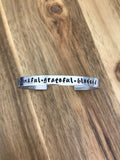 Thankful Grateful Blessed Silver Cuff Bracelet Jewelry Christian Gift Daily Reminder Inspirational Hand Stamped
