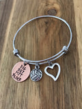 Volleyball Handstamped Bracelet Dig Set Hit Block