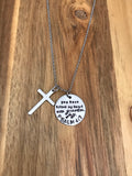 Psalm 4:7 Necklace Jewelry You Have Filled My Heart With Greater Joy Bible Verse Scripture Christian Cross Gift Hand Stamped Custom