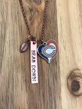 Chicago Bears Bear Down Handstamped Necklace