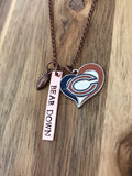 Chicago Bears Bear Down Handstamped Necklace
