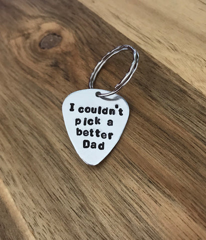 I couldn't pick a better Dad guitar pick keychain