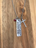 Proverbs 3:15 Necklace Jewelry She Is More Precious Than Rubies Bible Verse Scripture Christian Cross Hammered Gift Hand Stamped Custom