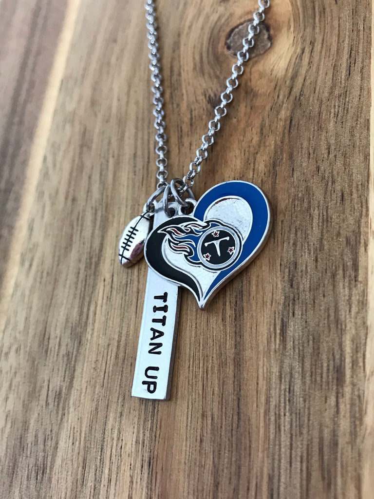 Tennessee Titans Titan Up Handstamped Necklace – Sassco Designs