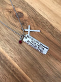 Proverbs 3:15 Necklace Jewelry She Is More Precious Than Rubies Bible Verse Scripture Christian Cross Hammered Gift Hand Stamped Custom