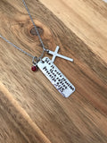 Proverbs 3:15 Necklace Jewelry She Is More Precious Than Rubies Bible Verse Scripture Christian Cross Hammered Gift Hand Stamped Custom