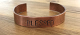 Blessed copper cuff bracelet
