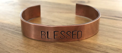 Blessed copper cuff bracelet