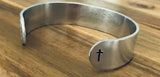 Psalm 55:22 Cast Your Cares On The Lord Handstamped Cuff Bracelet