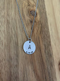 Custom Initial And Birthdate Necklace Jewelry Mom Mother Mommy New Mom Gift Hand Stamped