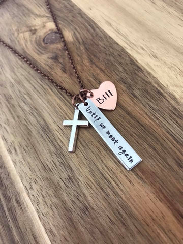 Until we meet again necklace jewelry Custom Personalized Cross