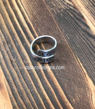 Custom Hand Stamped Aluminum Wrap Ring 1/4''